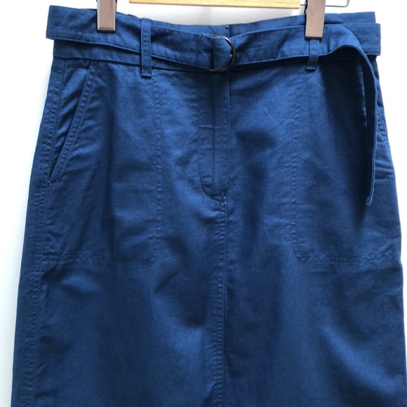 Aritzia/Babaton cotton/linen skirt - fabric made in Japan - blue - size 4 - Picture 2 of 10